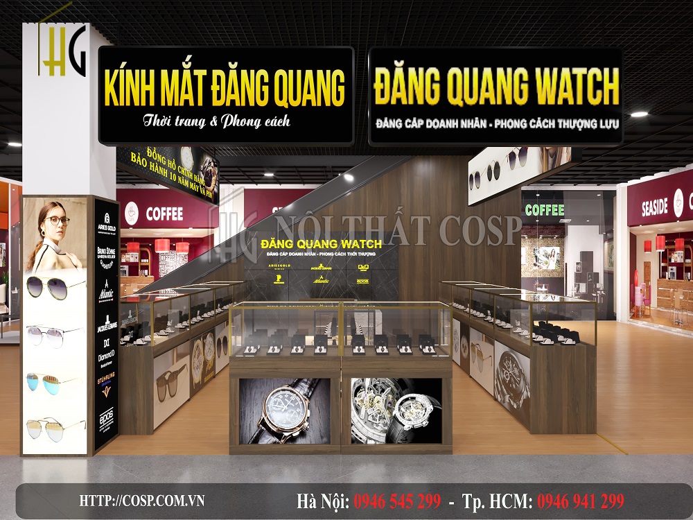 Thiết kế shop đồng hồ Đăng Quang – Mê Linh